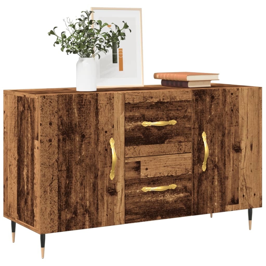 VidaXL Dressoir 100x36x60 cm bewerkt hout oud houtkleurig
