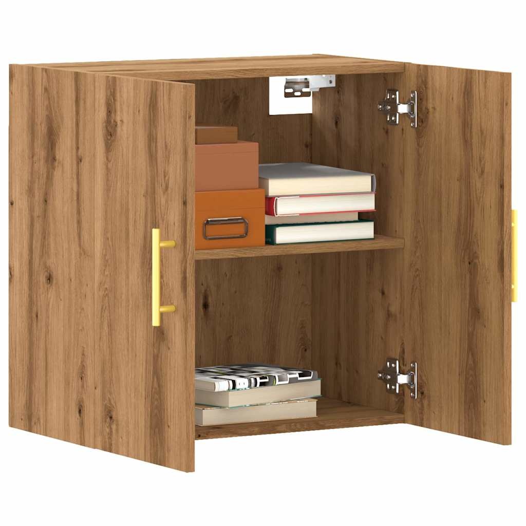 VidaXL Wandkast 60x31x60 cm bewerkt hout artisanaal eikenkleurig