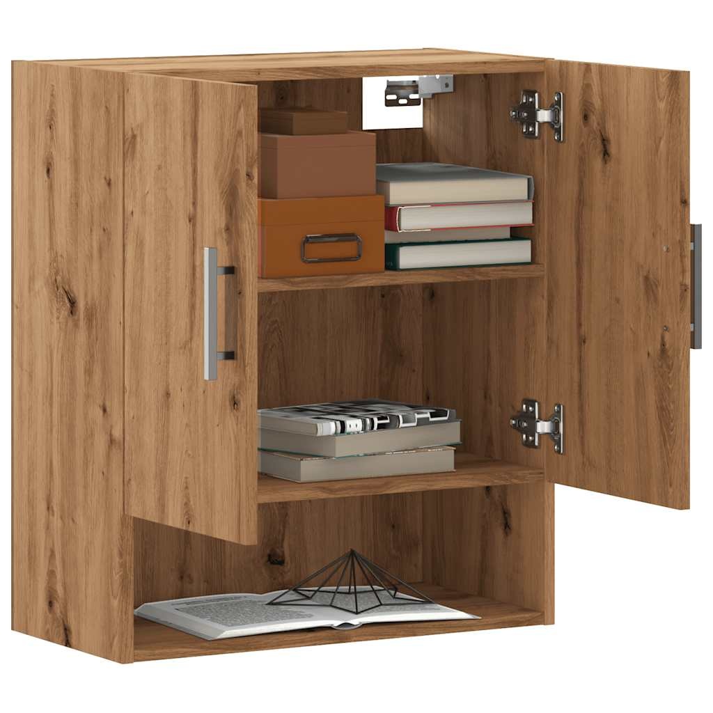 VidaXL Wandkast 60x31x70 cm bewerkt hout artisanaal eikenkleur