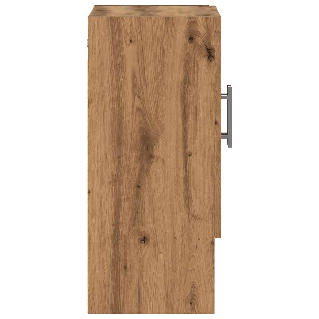 VidaXL Wandkast 60x31x70 cm bewerkt hout artisanaal eikenkleur