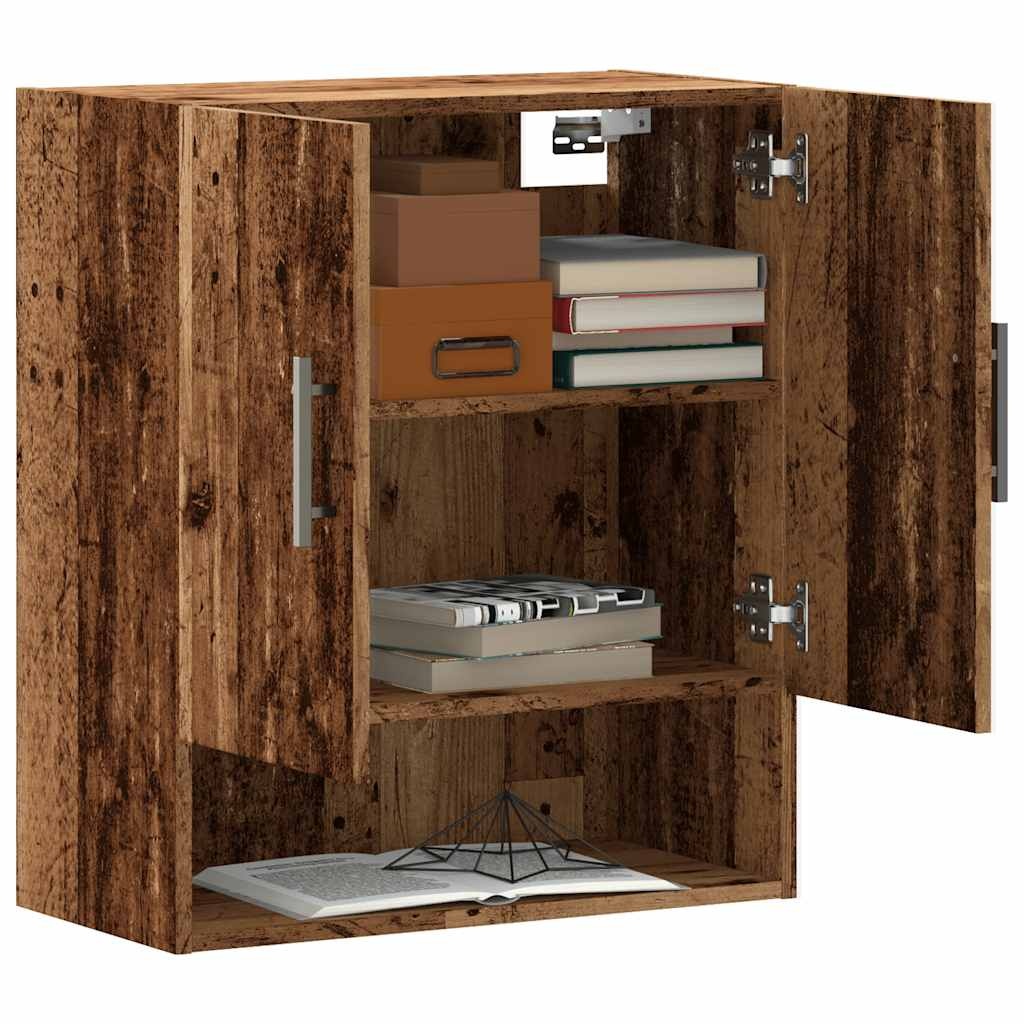 VidaXL Wandkast 60x31x70 cm bewerkt hout oud houtkleurig