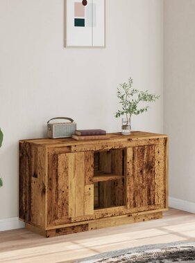 VidaXL Dressoir 102x35x60 cm bewerkt hout oud houtkleurig