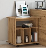 VidaXL Rolkast 60x45x60 cm bewerkt hout artisanaal eikenkleurig