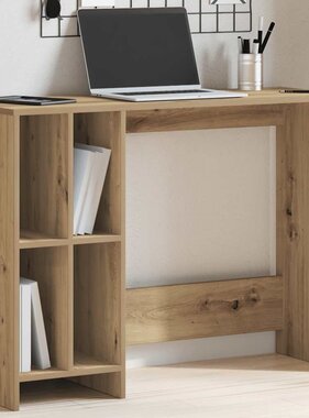 VidaXL Bureau 102,5x35x75 cm bewerkt hout artisanaal eikenkleur