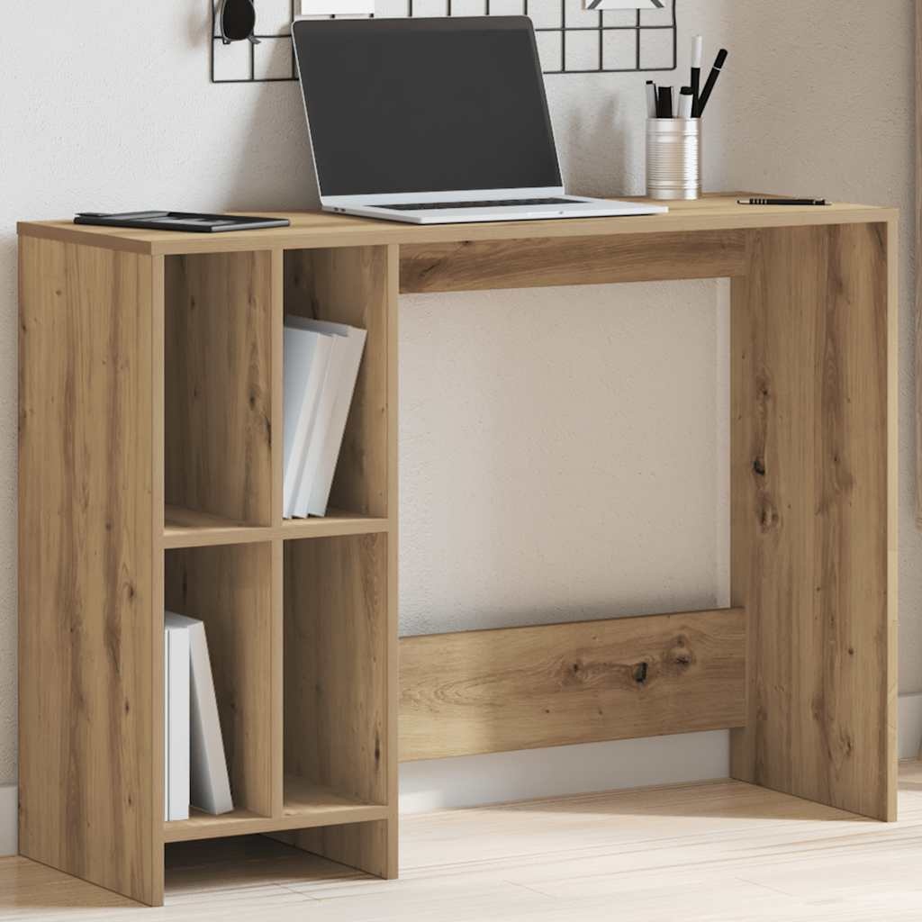 VidaXL Bureau 102,5x35x75 cm bewerkt hout artisanaal eikenkleur