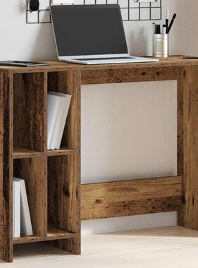 VidaXL Bureau 102,5x35x75 cm bewerkt hout oud houtkleurig