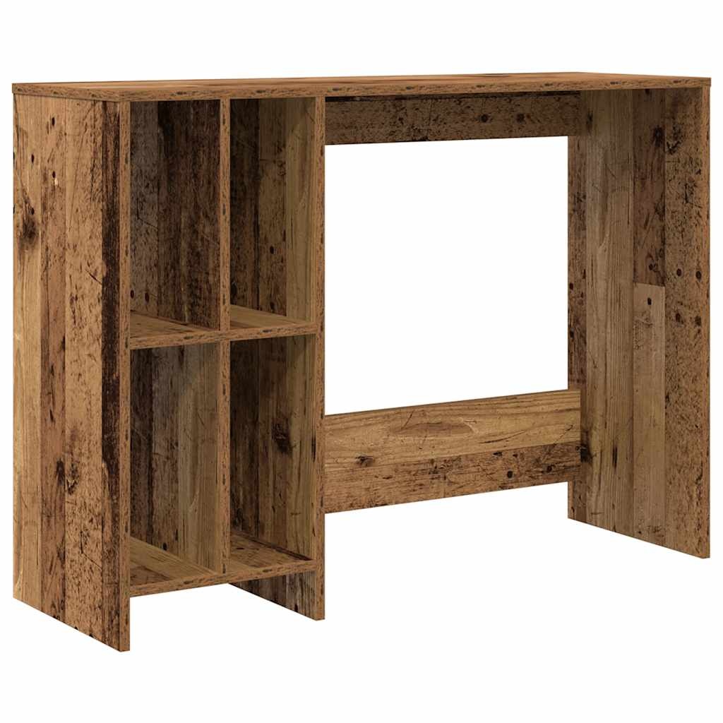 VidaXL Bureau 102,5x35x75 cm bewerkt hout oud houtkleurig