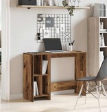 VidaXL Bureau 102,5x35x75 cm bewerkt hout oud houtkleurig