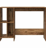 VidaXL Bureau 102,5x35x75 cm bewerkt hout oud houtkleurig