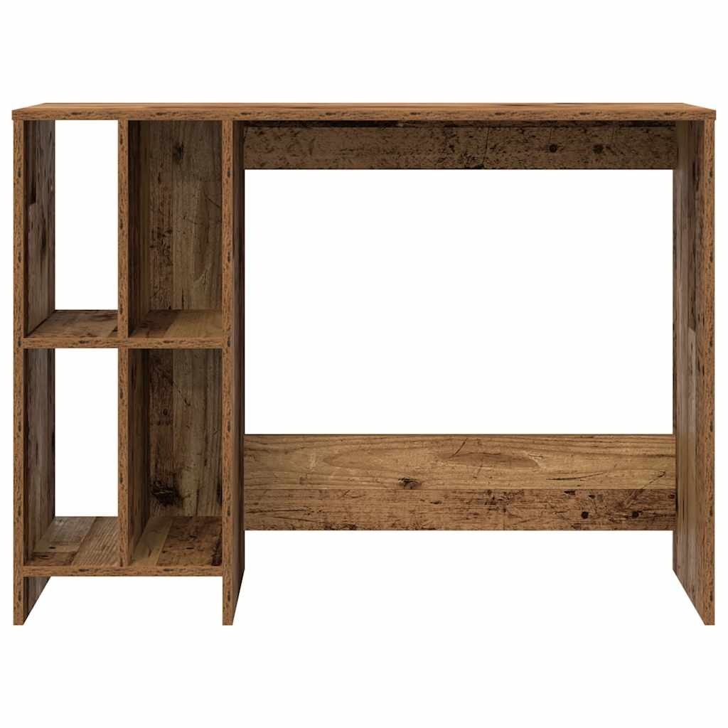 VidaXL Bureau 102,5x35x75 cm bewerkt hout oud houtkleurig