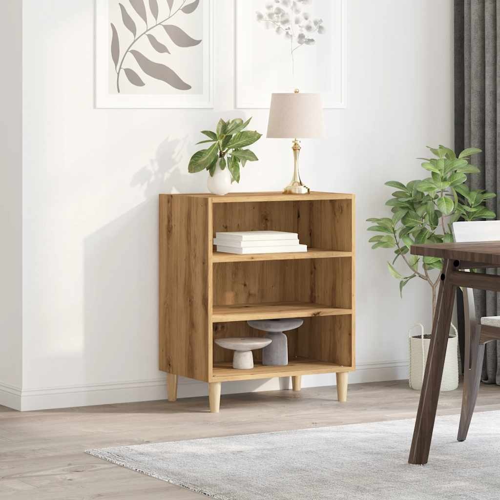VidaXL Dressoir 57x35x75 cm bewerkt hout artisanaal eikenkleurig