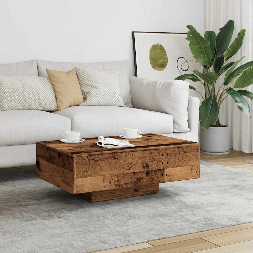 VidaXL Salontafel 85x55x31 cm bewerkt hout oud houtkleurig