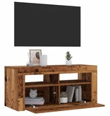 VidaXL Tv-meubel met LED 90x35x40 cm bewerkt hout oud hout
