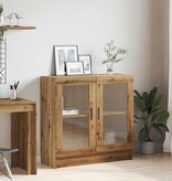 VidaXL Boekenkast 82,5x30,5x80 cm bewerkt hout artisanaal eikenkleurig
