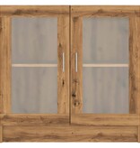 VidaXL Boekenkast 82,5x30,5x80 cm bewerkt hout artisanaal eikenkleurig