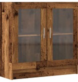 VidaXL Boekenkast 82,5x30,5x80 cm bewerkt hout oud houtkleurig