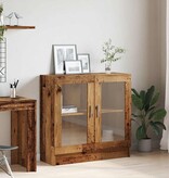 VidaXL Boekenkast 82,5x30,5x80 cm bewerkt hout oud houtkleurig