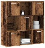 VidaXL Boekenkast 90x28x90 cm bewerkt hout oud houtkleurig