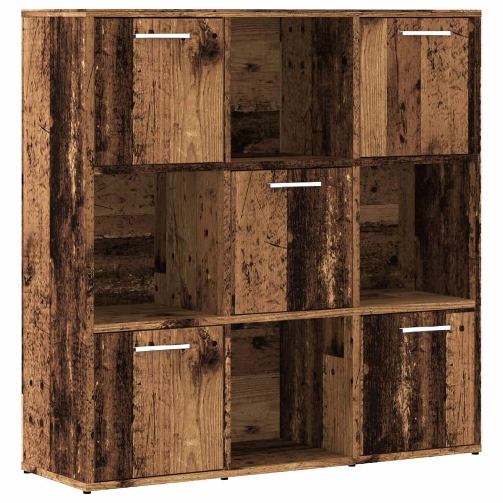 VidaXL Boekenkast 90x28x90 cm bewerkt hout oud houtkleurig