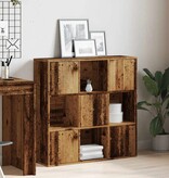 VidaXL Boekenkast 90x28x90 cm bewerkt hout oud houtkleurig