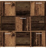 VidaXL Boekenkast 90x28x90 cm bewerkt hout oud houtkleurig