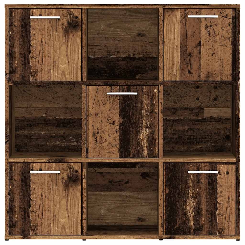VidaXL Boekenkast 90x28x90 cm bewerkt hout oud houtkleurig