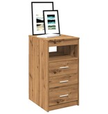 VidaXL Ladekast 40x50x76 cm bewerkt hout artisanaal eikenkleur