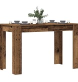 VidaXL Eettafel 120x60x76 cm bewerkt hout oud houtkleurig