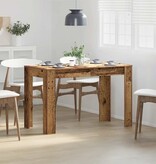 VidaXL Eettafel 120x60x76 cm bewerkt hout oud houtkleurig