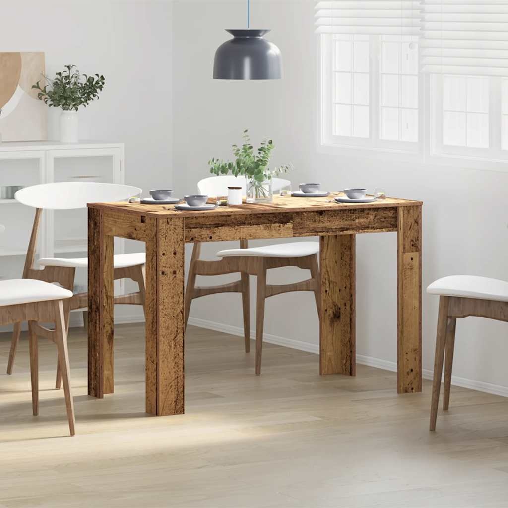 VidaXL Eettafel 120x60x76 cm bewerkt hout oud houtkleurig
