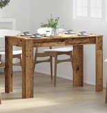 VidaXL Eettafel 120x60x76 cm bewerkt hout oud houtkleurig