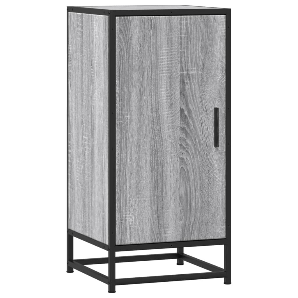 VidaXL Dressoir 35,5x35x76 cm bewerkt hout en metaal grijs sonoma