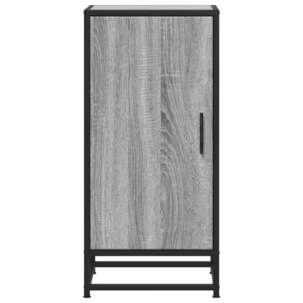 VidaXL Dressoir 35,5x35x76 cm bewerkt hout en metaal grijs sonoma