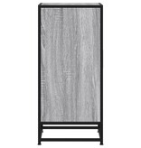 VidaXL Dressoir 35,5x35x76 cm bewerkt hout en metaal grijs sonoma