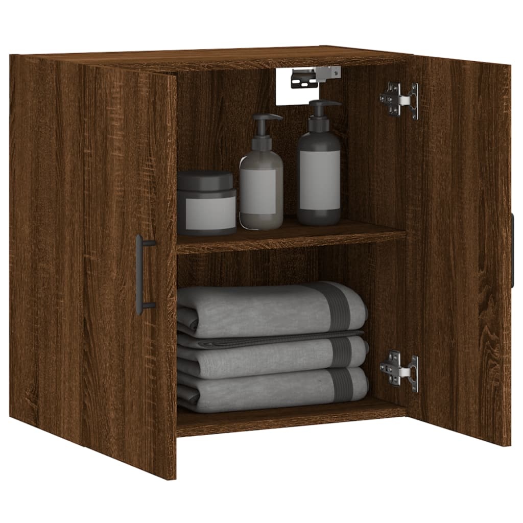 VidaXL Wandkast 60x31x60 cm bewerkt hout bruin eikenkleur