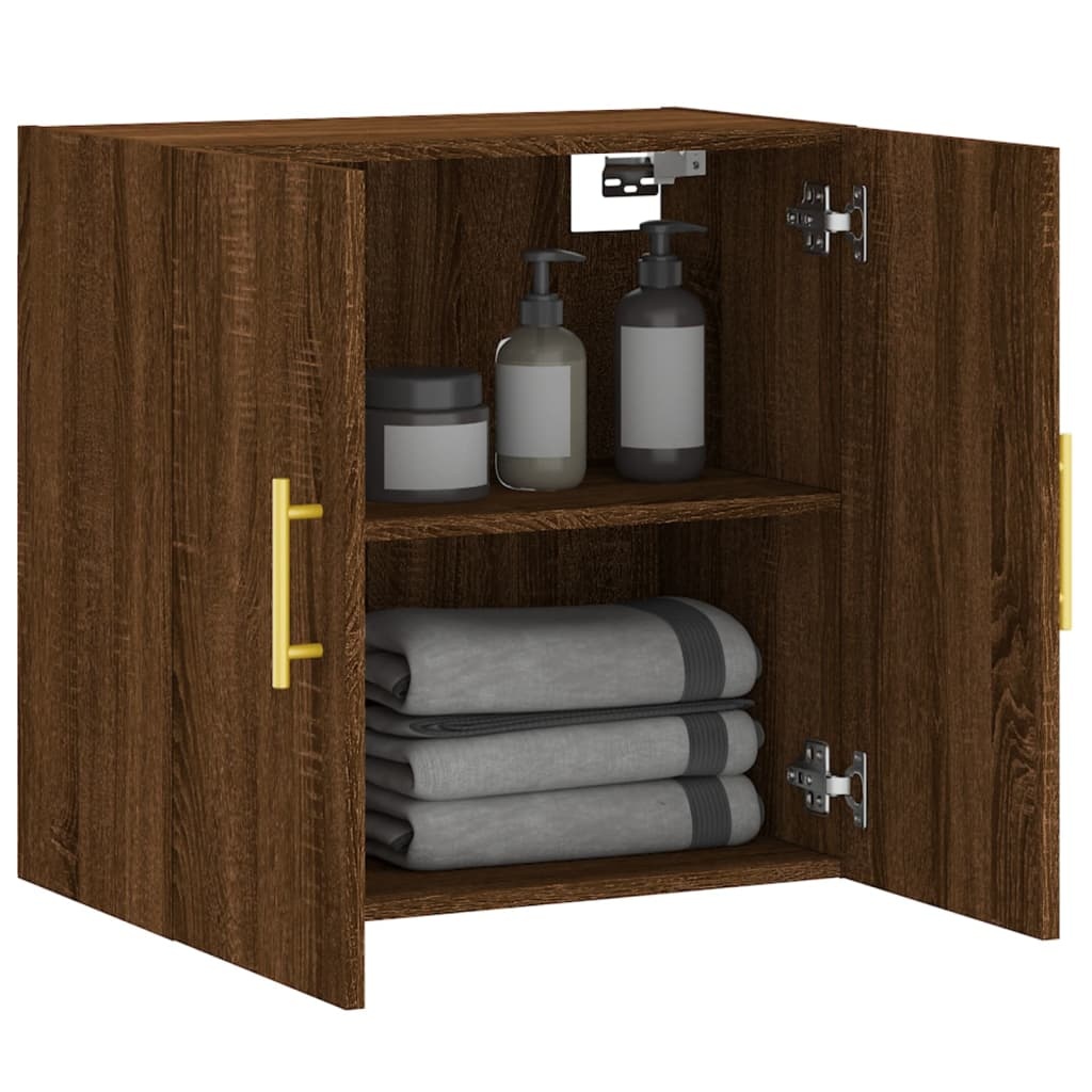 VidaXL Wandkast 60x31x60 cm bewerkt hout bruin eikenkleur