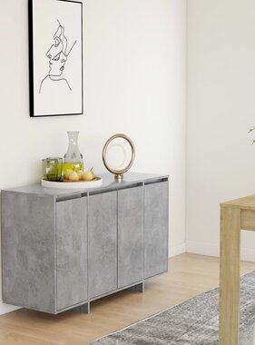 VidaXL Dressoir 120x41x75 cm bewerkt hout betongrijs
