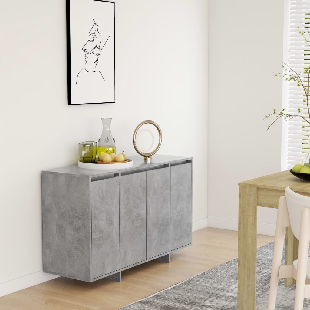 VidaXL Dressoir 120x41x75 cm bewerkt hout betongrijs