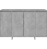 VidaXL Dressoir 120x41x75 cm bewerkt hout betongrijs