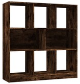 VidaXL Boekenkast 97,5x29,5x100 cm bewerkt hout gerookt eikenkleurig
