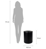 VidaXL Prullenbak zelfdovend 80 L zwart
