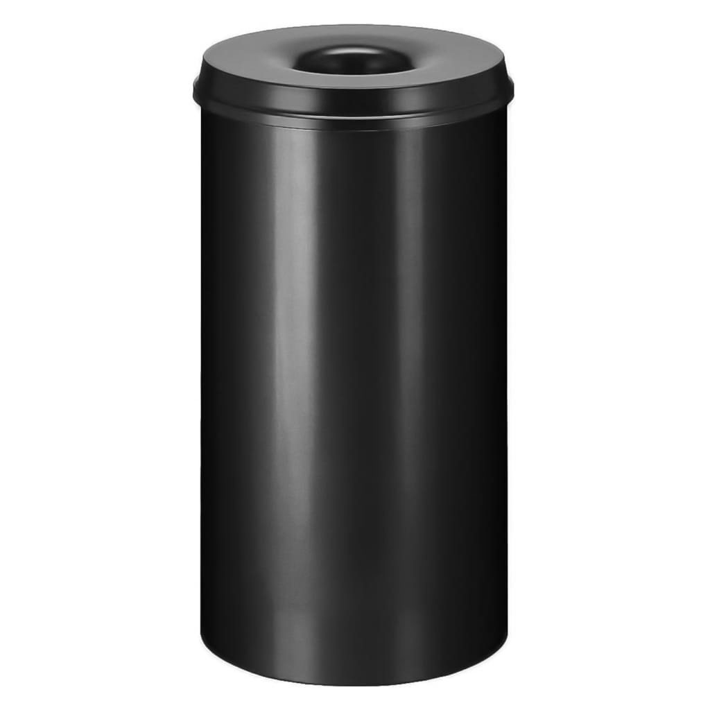 VidaXL Prullenbak zelfdovend 50 L zwart