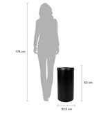 VidaXL Prullenbak zelfdovend 50 L zwart