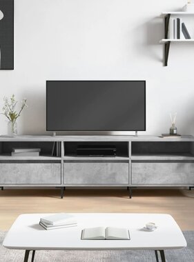 VidaXL Tv-meubel 150x30x44,5 cm bewerkt hout betongrijs