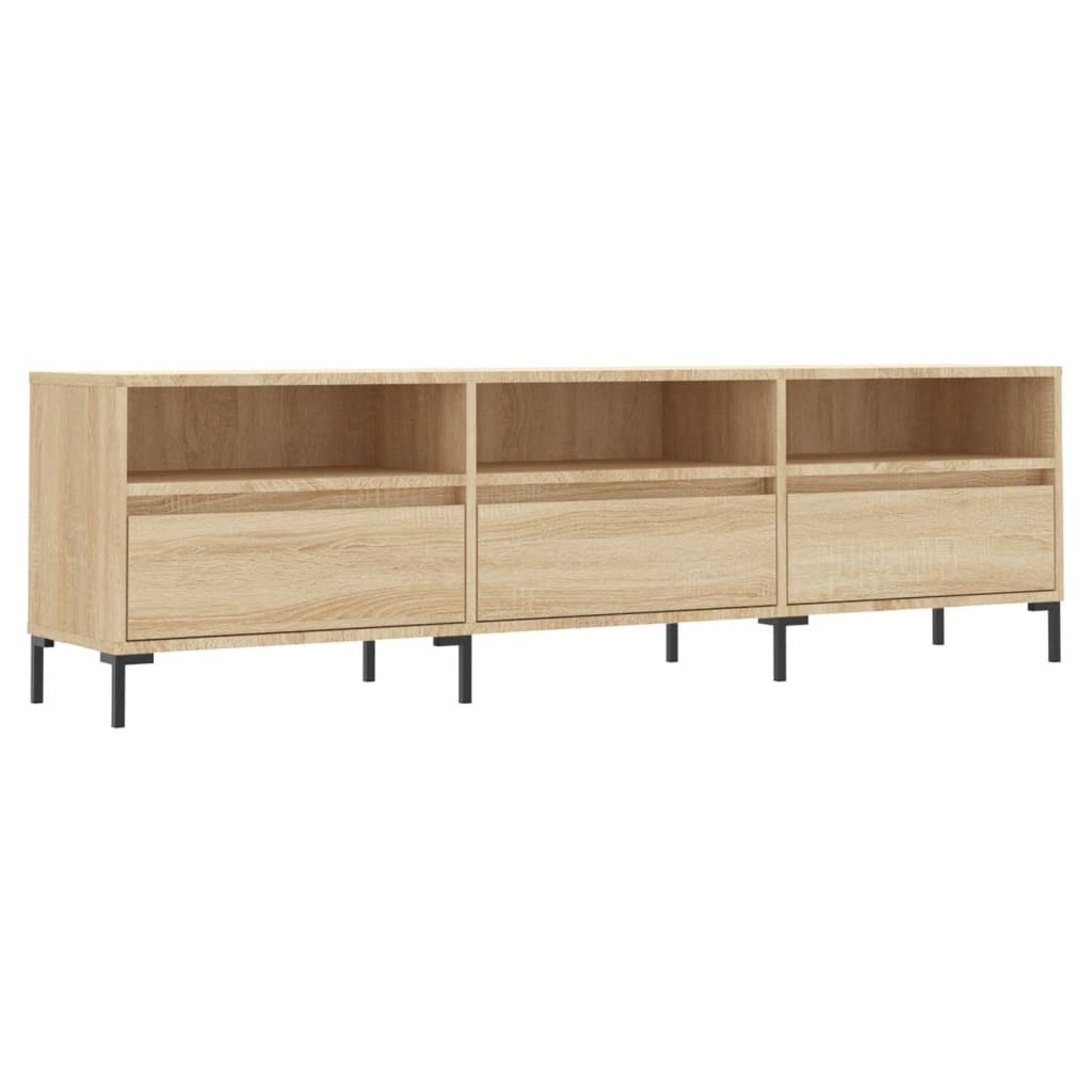VidaXL Tv-meubel 150x30x44,5 cm bewerkt hout sonoma eikenkleurig