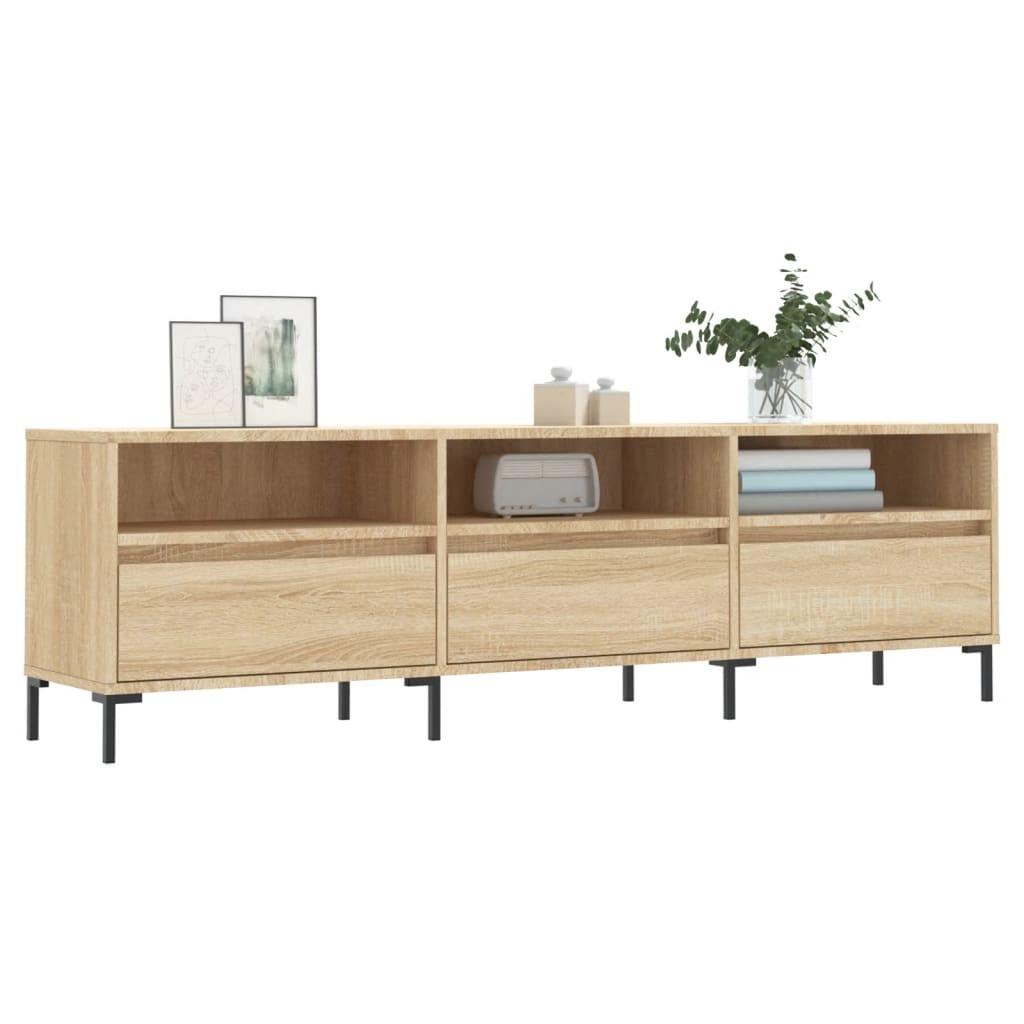 VidaXL Tv-meubel 150x30x44,5 cm bewerkt hout sonoma eikenkleurig