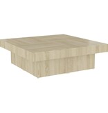 vidaXL Salontafel 90x90x28 cm bewerkt hout sonoma eikenkleurig