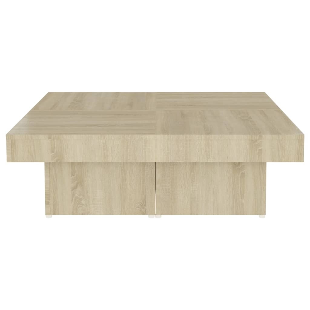 vidaXL Salontafel 90x90x28 cm bewerkt hout sonoma eikenkleurig