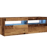 VidaXL Tv-meubel met LED 120x35x40 cm bewerkt hout oud hout
