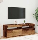 VidaXL Tv-meubel met LED 120x35x40 cm bewerkt hout oud hout